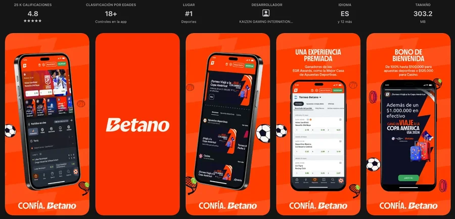 App de Betano Perú para iOS y Android, con apuestas deportivas, en vivo y casino