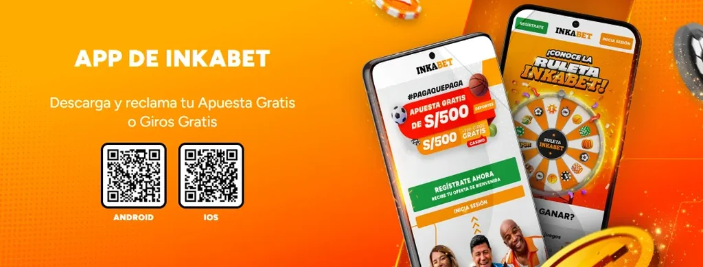 App de Inkabet para Android e iOS con códigos QR de descarga