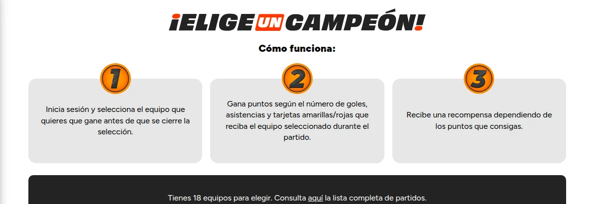 Elige un Campeón de Inkabet: dos tablas de clasificación de S/ 50 000