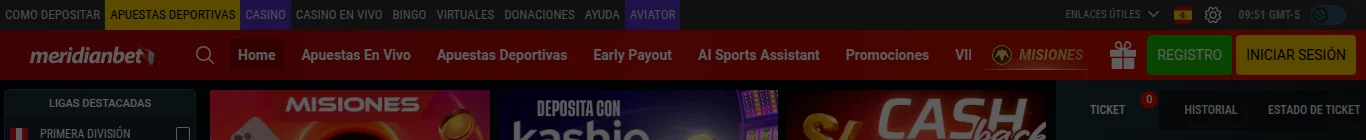 Promociones de Meridianbet Perú