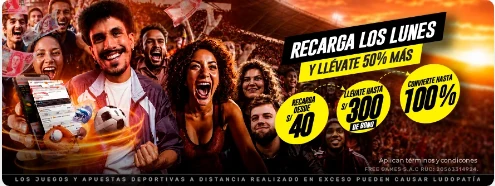 Recarga los lunes en Apuesta Total y recibe 50 % más en bono
