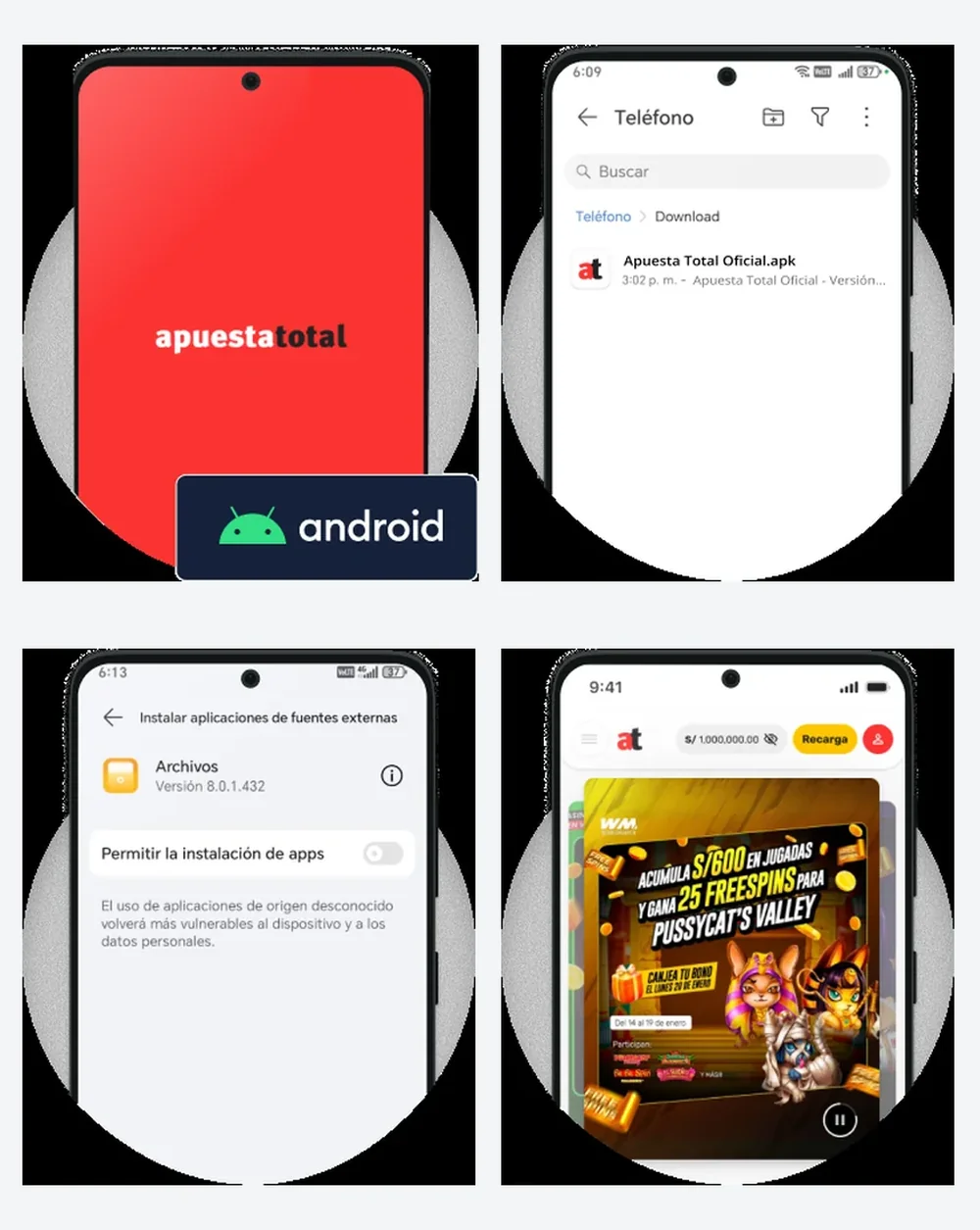 Cómo instalar la APK de Apuesta Total en Android en 4 pasos