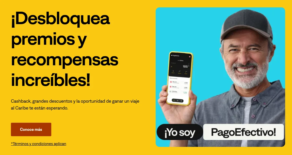 Billetera PagoEfectivo con premios y sorteos por pagar códigos CIP